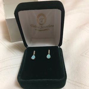 Opal and Diamond Earrings